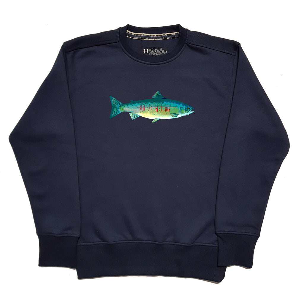 Salmon Knowledge - Navy Sweatshirt