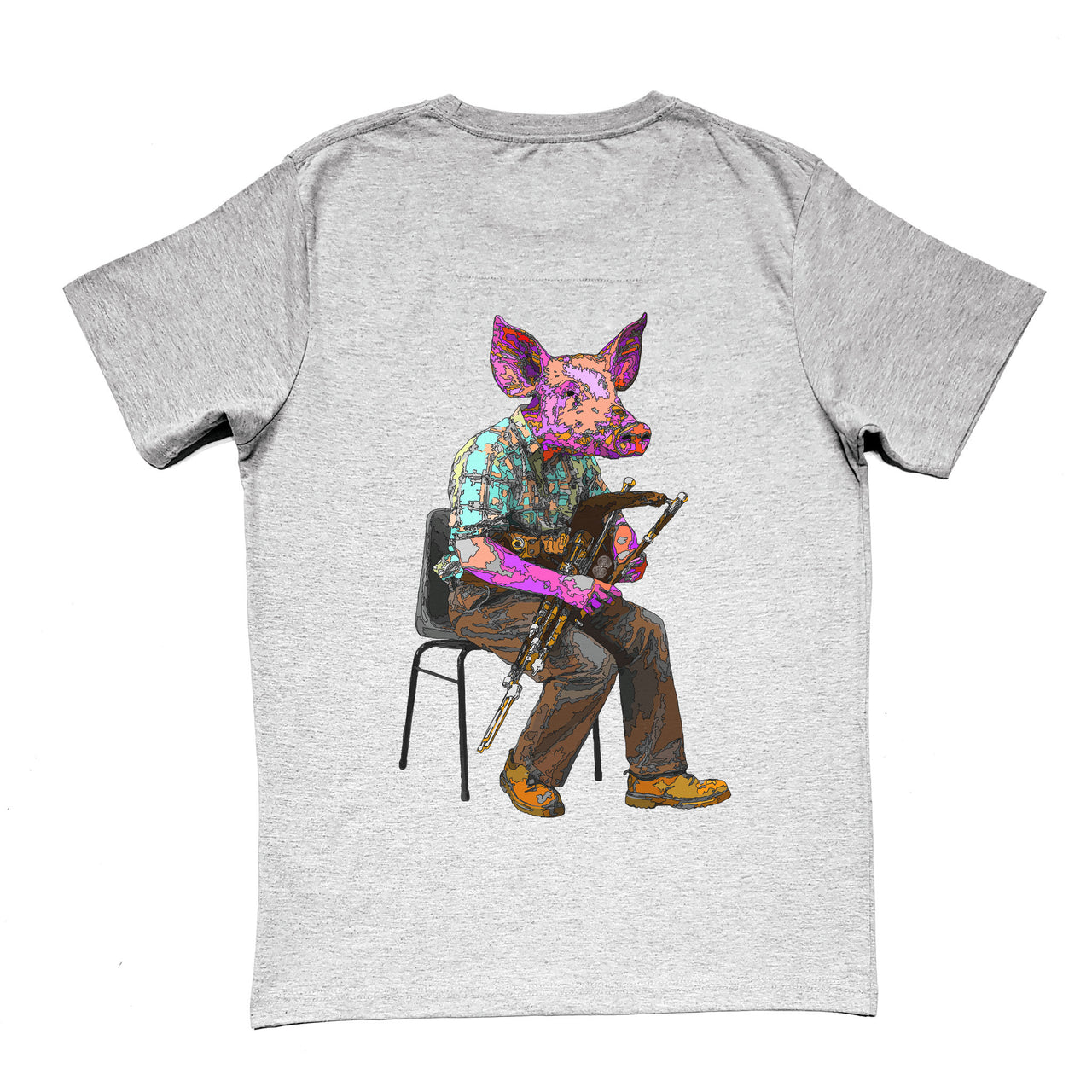 Uilleann Pig - Grey T