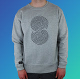 Lab Black Embroidery Grey Sweatshirt
