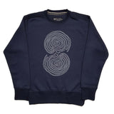Lab White Embroidery Navy Sweatshirt