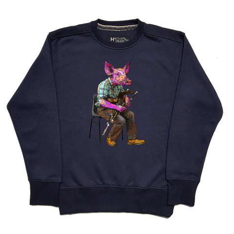 Uilleann Pig Navy Sweatshirt